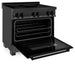 ZLINE Induction Range with a 4 Element Stove and Electric Oven in Black Stainless Steel RAIND - BS - 36 - Farmhouse Kitchen and Bath