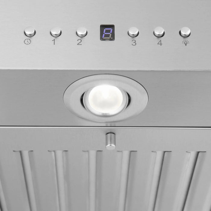 Zline Island Mount Range Hood in Stainless Steel with Built - in ZLINE CrownSound™ Bluetooth Speakers KE2iCRN - BT - 36 - Farmhouse Kitchen and Bath