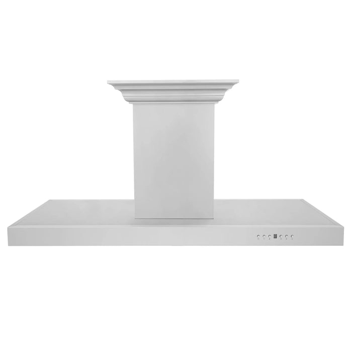 Zline Island Mount Range Hood in Stainless Steel with Built - in ZLINE CrownSound™ Bluetooth Speakers KE2iCRN - BT - 48 - Farmhouse Kitchen and Bath