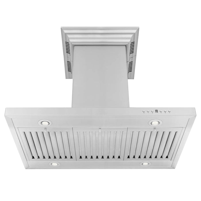 Zline Island Range Hood, Stainless, Bluetooth Speakers GL2iCRN - BT - 30 - Farmhouse Kitchen and Bath
