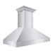 ZLINE Professional Convertible Vent Wall Mount Range Hood in Stainless Steel with Crown Molding 667CRN - 42 - Farmhouse Kitchen and Bath